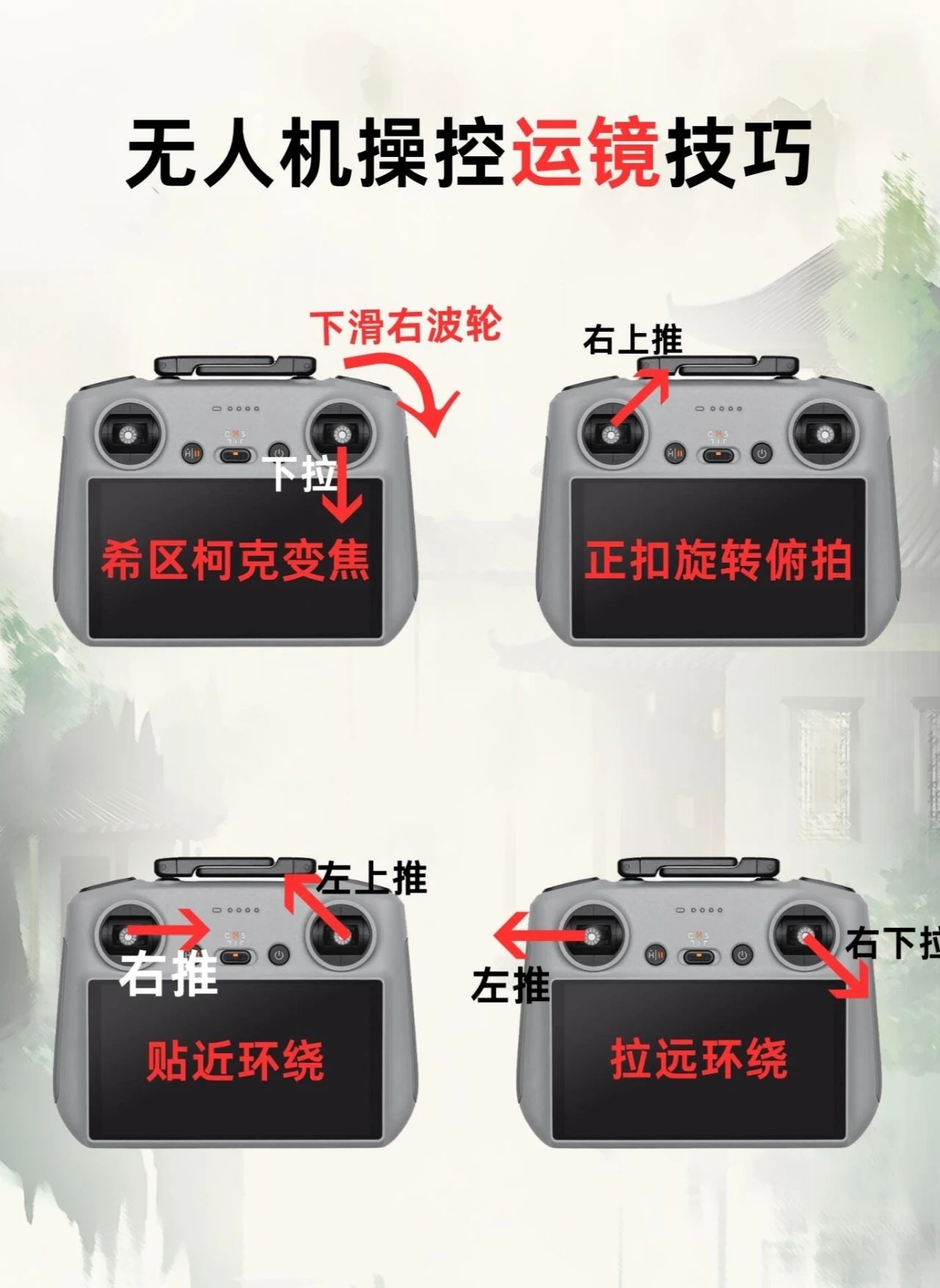 图片[6]-航拍运镜常用手法图解-飞友工坊-无人机社区