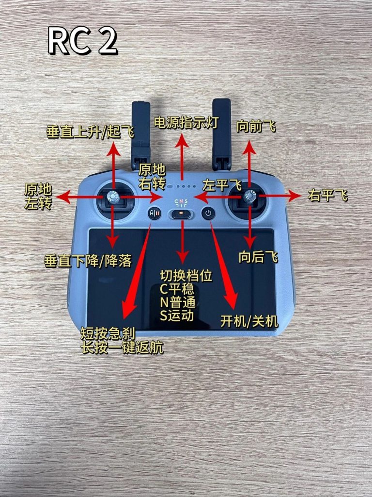 图片[2]-大疆RC2无人机遥控器图解-飞友工坊-无人机社区